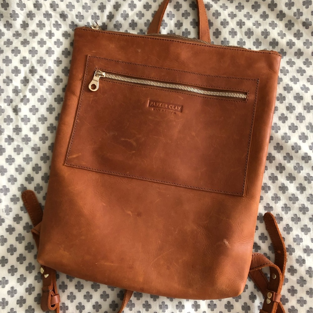 Parker Clay leather backpack